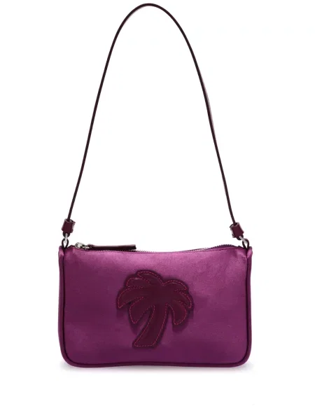 Geantă Palm Angels din satin violet
