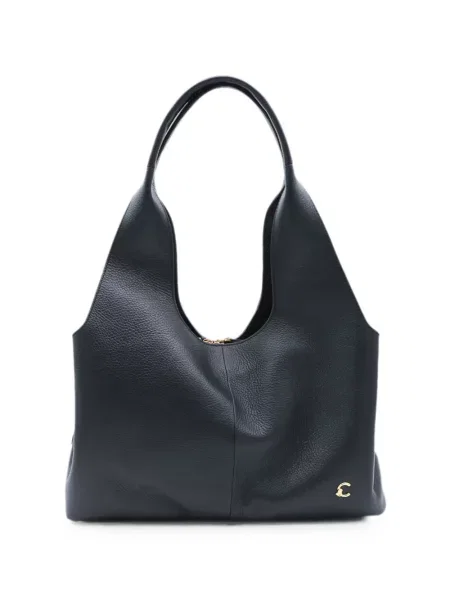 Geantă shopper Coccinelle din piele cu autograf negru
