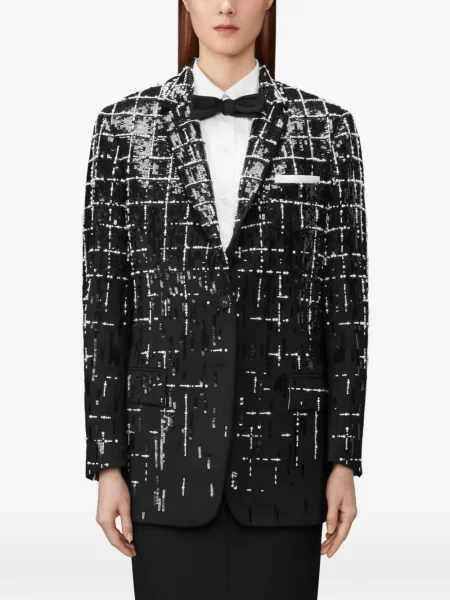 Sacou Thom Browne cu paiete negru