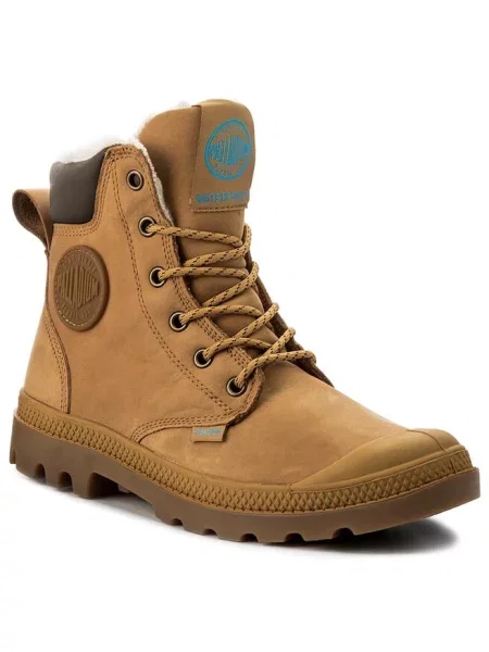 Треккинговые ботинки Palladium с янтарем золотые