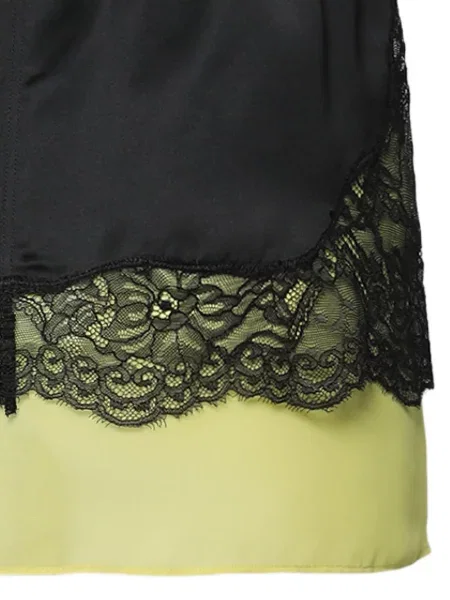 Fusta mini The Attico din dantelă negru