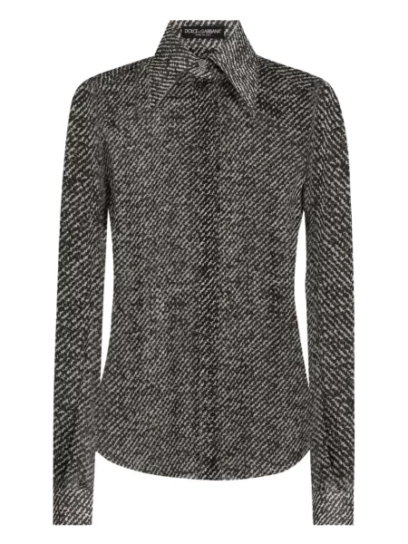 Koszula Dolce And Gabbana w paski czarna