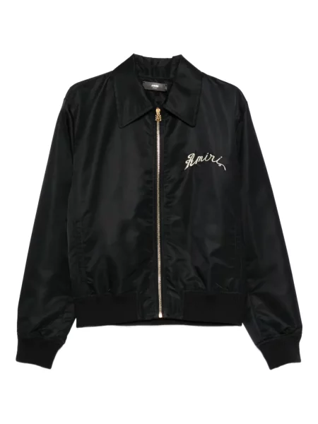 Haftowany kurtka bomber Amiri czarny