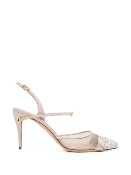 Pantofi cu toc Jennifer Chamandi slingback alb
