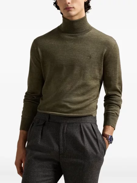 Μικρός κασκέτο Polo Ralph Lauren με χαμηλή μέση υφαίνω διαγωνίως πράσινο