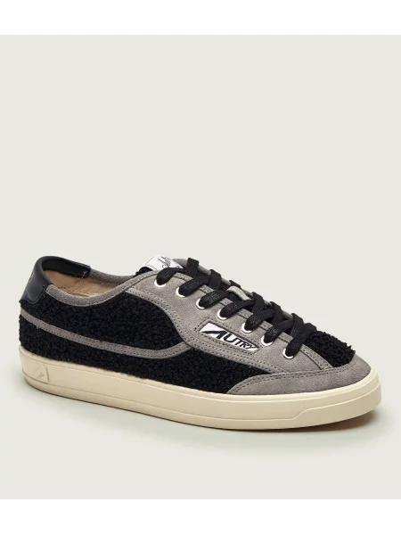 Autry Sneakers Windscape| shearling | piele întoarsă negru