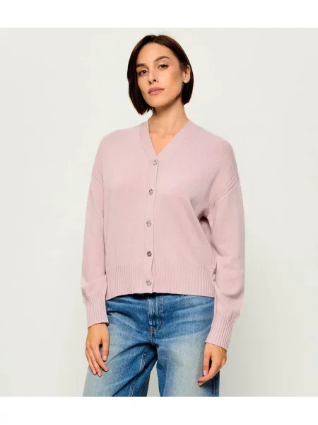 Pinko De lână cardigan Vienna cu adaos de cașmir roz