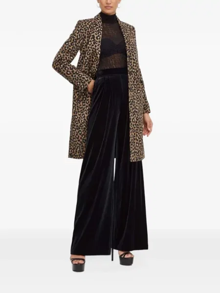 Palton Michael Michael Kors cu model leopard din jacard maro