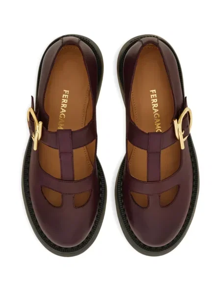 Pantofi loafer Ferragamo cu cataramă roșu