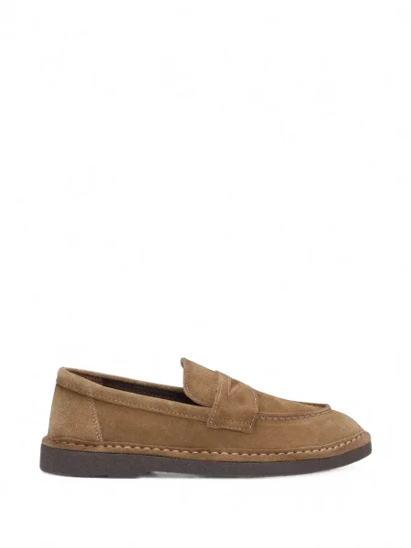 Pantofi loafer Notabene din piele de căprioară maro
