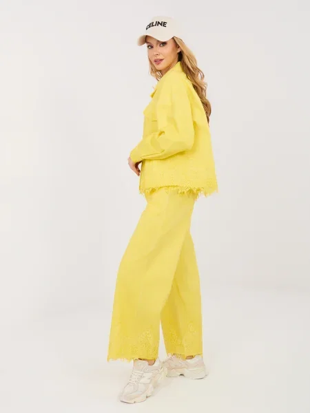 Pantaloni Rue Paris galben