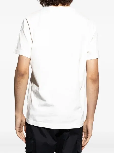 Tricou Moncler cu imagine alb