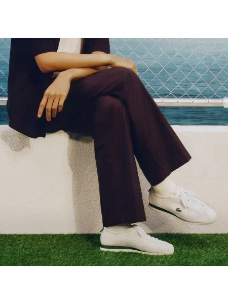 Lacoste Skórzane Sneakersy Club-Low biały