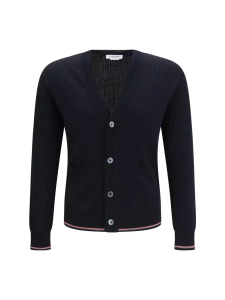 Kardigan Thom Browne wełniany niebieski