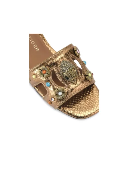 Klapki Kurt Geiger skórzane żółte