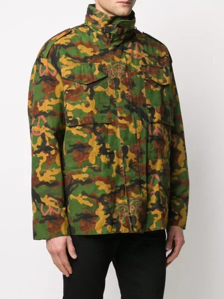 Kurtka Off-white w kamuflażu ocieplana biała