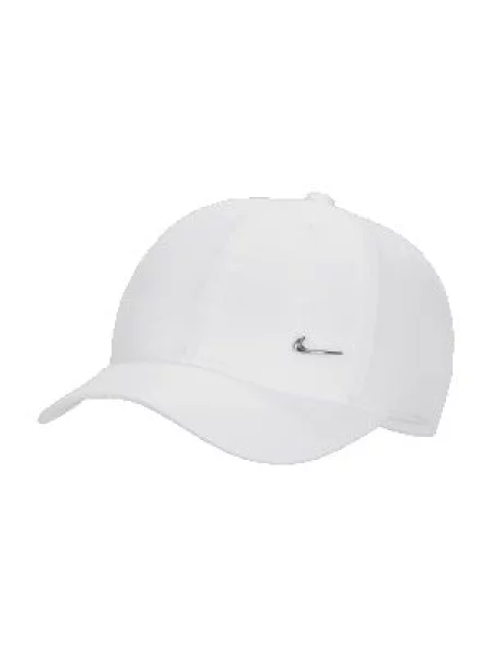 Dziecięca czapka z metalowym logo Swoosh Nike Dri-FIT Club Biel biała