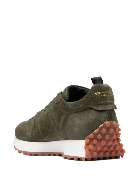 Sneakerși Officine Creative din piele de căprioară verde