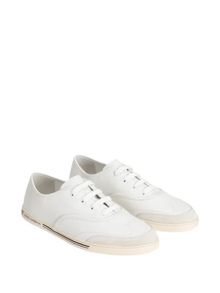 Sneakerși Dolce & Gabbana cu șireturi din piele alb