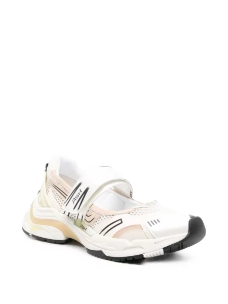 Sneakerși Ash chunky cu bretele alb
