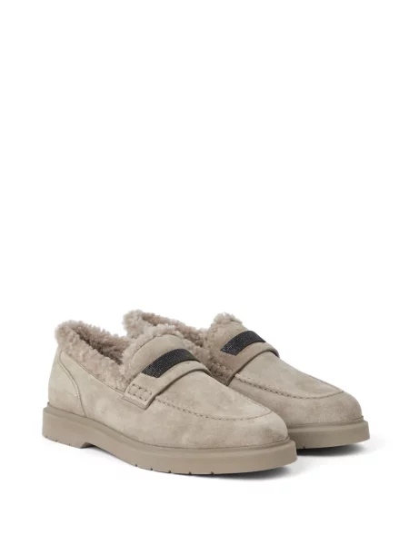 Loafersy Brunello Cucinelli szare
