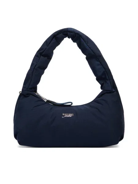Tommy Jeans Τσάντα Metal Logo Padded Strap Shoulder Bag Σκούρο μπλε