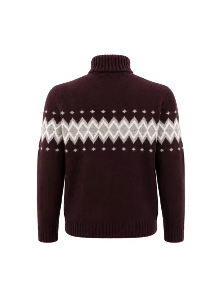 Sweter z golfem Eleventy brązowy