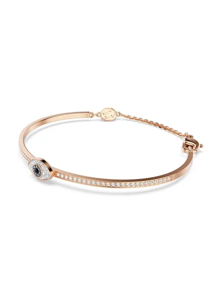 Swarovski Zapestnica mornarska / rožnato / črna / srebrna zlata