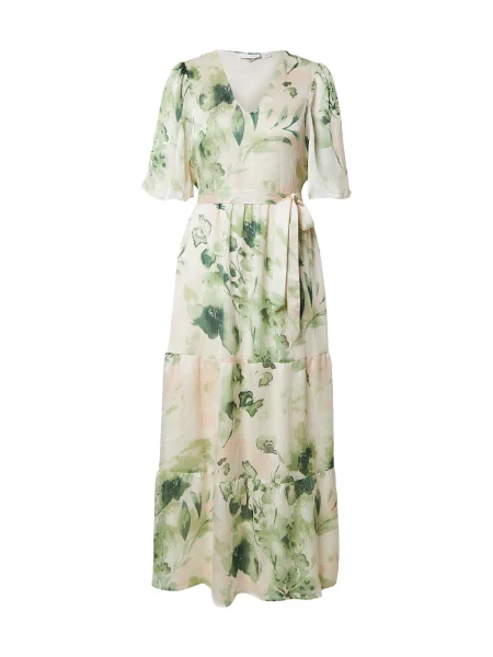 VILA Rochie VIMOLINA / verde stuf / roz pudră bej