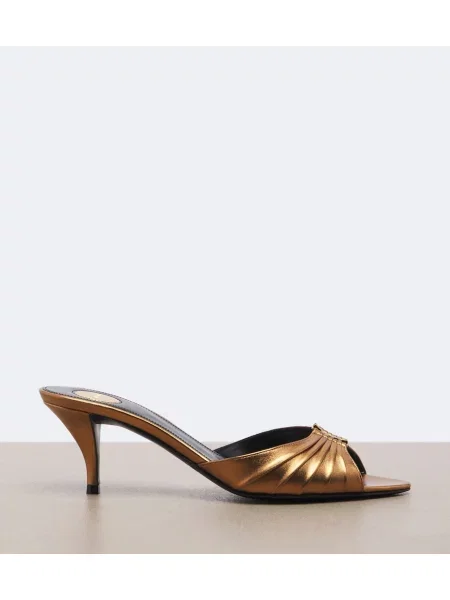 Papuci tip mules Saint Laurent din piele