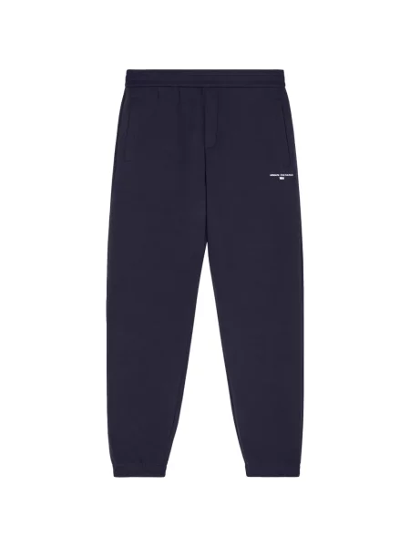 Pantaloni Armani Exchange alergare cu autograf albastru