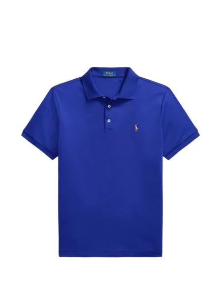 Tricou polo Polo Ralph Lauren cu glugă cu blană cu broderie roșu