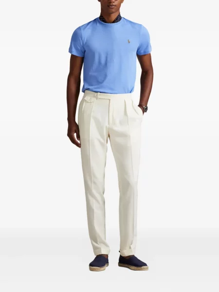 Ριγέ polo Polo Ralph Lauren με κουκούλα με αυτόγραφο λευκό