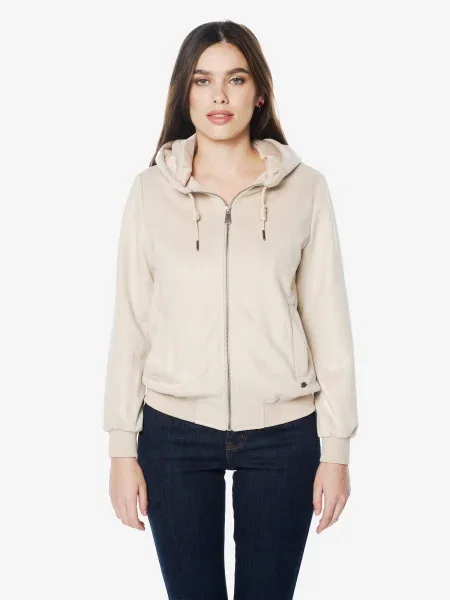 KOROSHI Geacă de primăvară-toamnă lână alb