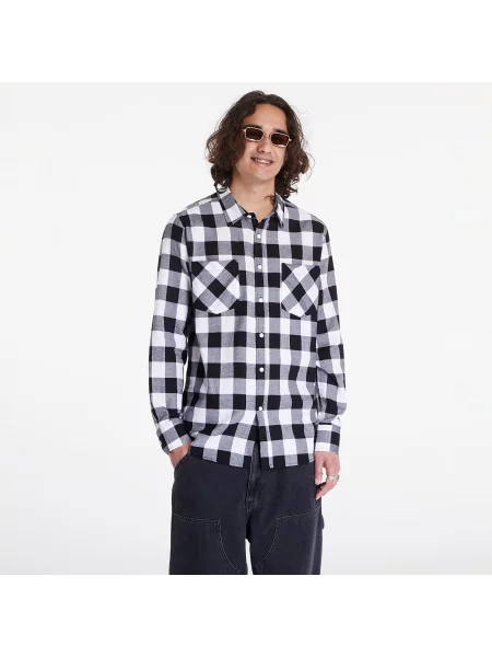 Koszula Urban Classics Checked Flanell Shirt Black/ White M czarna