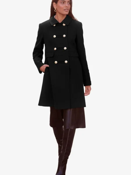 Love & roses Palton de primăvară-toamnă negru