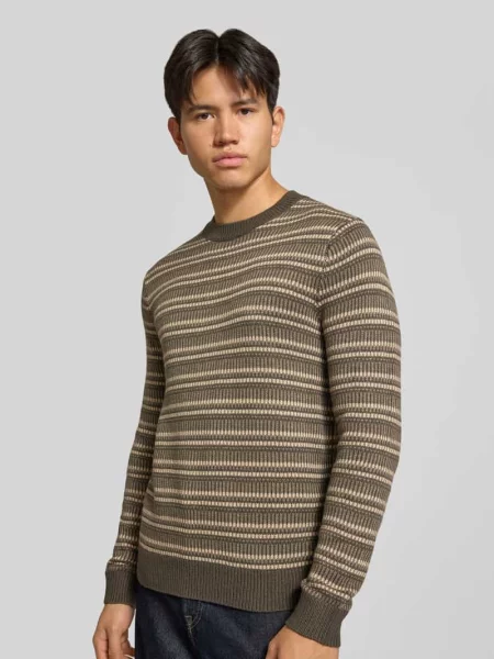 Sweter z dzianiny z mieszanka bawełny w kroju regular fit Only & Sons
