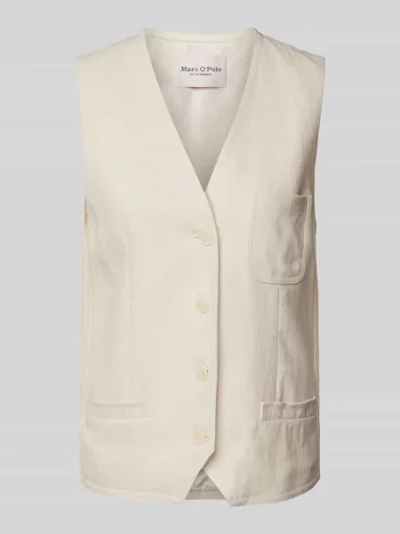 Kamizelka do garnituru o kroju regular fit z mieszanki i lnu Marc O'polo