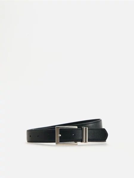 Reserved Curea Din Materiale Combinate negru