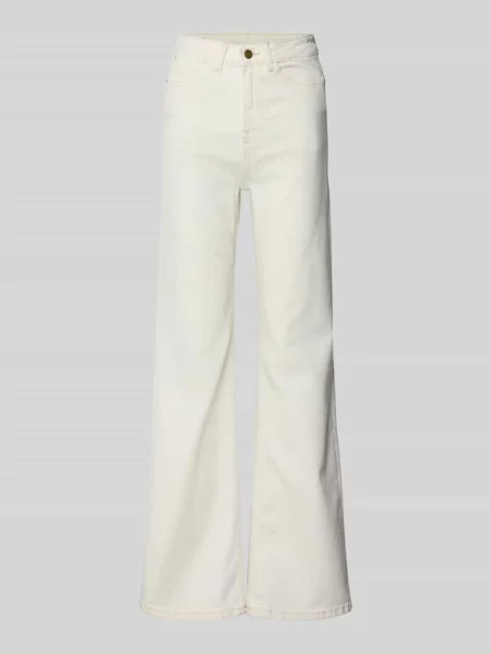 Rozkloszowane jeansy z mieszanki bawełny Model „WILLA” Pepe Jeans białe