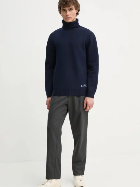 A.P.C. Μάλλινο πουλόβερ pull walter μπλε