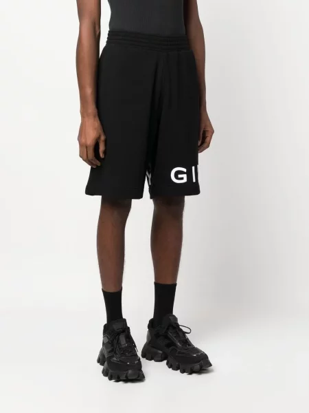 Pantaloni scurți Givenchy cu imagine alergare negru