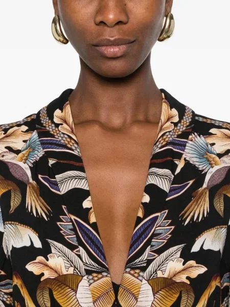 Odgovarati haljina Farm Rio s cvjetnim printom s printom crna