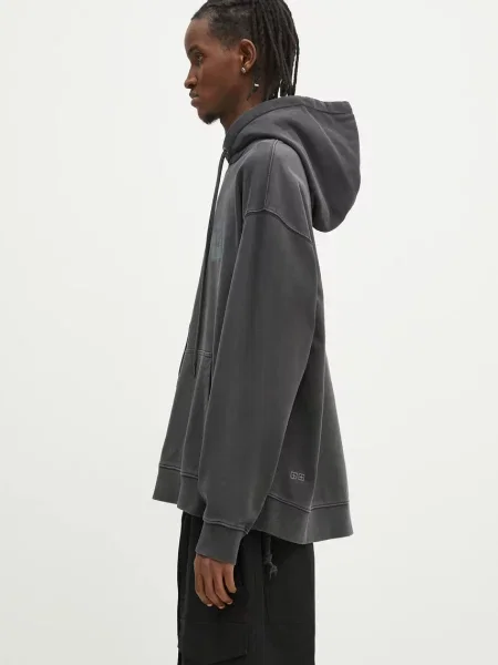 KSUBI bluza Electric Biggie z kapturem z nadrukiem szary