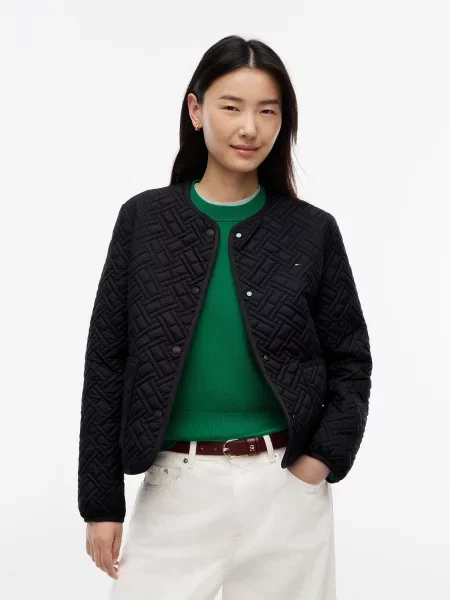 TOMMY HILFIGER Prechodná bunda čierna