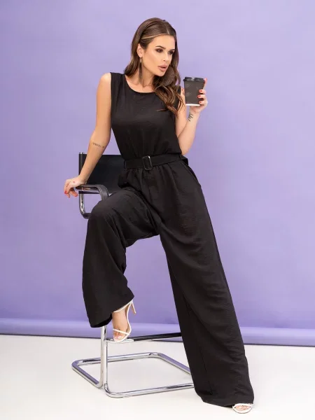 ISSA Plus Комбінезон зі штанами Без підкладки чорний