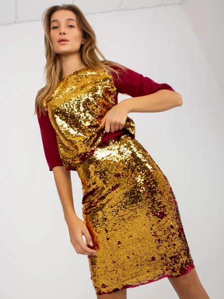 Fustă Lakerta bordo