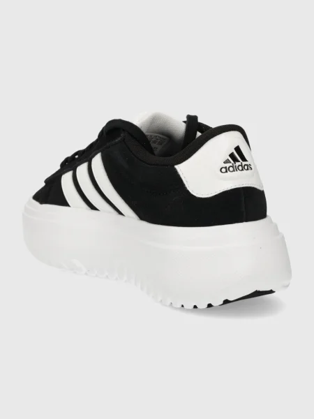 Bőr félcipő Adidas fekete