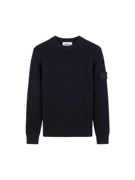 Sweter Stone Island z kamieniami niebieski