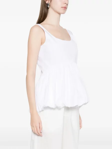 Cu peplum top Róhe alb